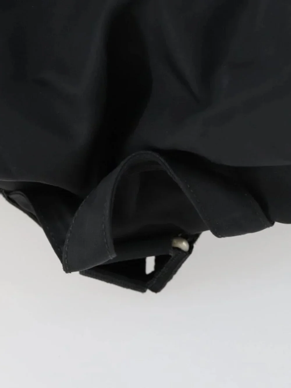 PRADA Backpack Nylon Black Silver Auth 153760